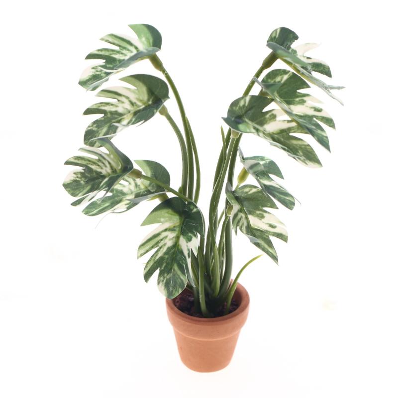 Bonsai Garden Plants - 新品。1個入り 1/12 ドールハウス シミュレーション モンステラ 緑の植物