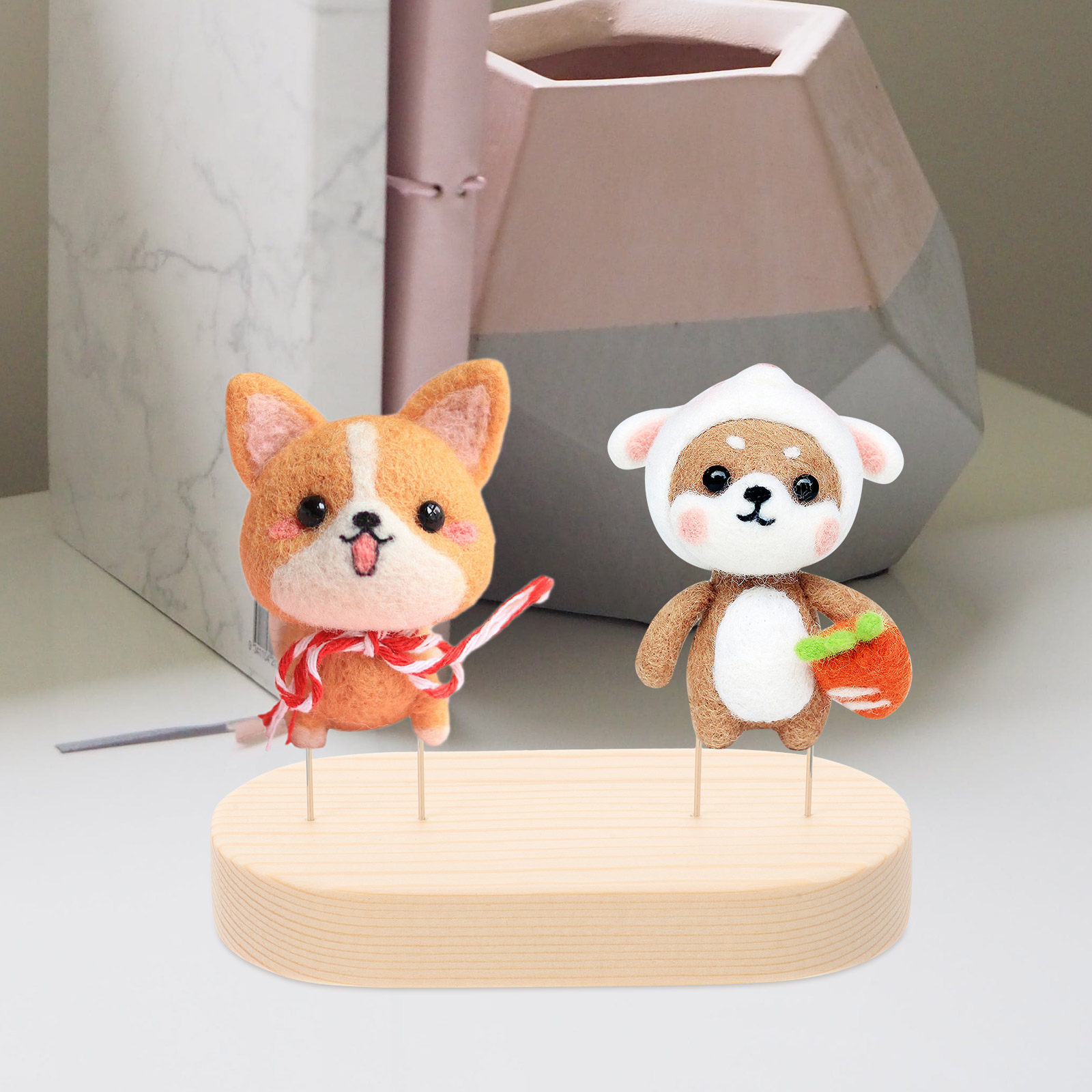 ニードルフェルトディスプレイスタンド 木製 ステンレス製 フ - Display Stand Wood のレビューと価格