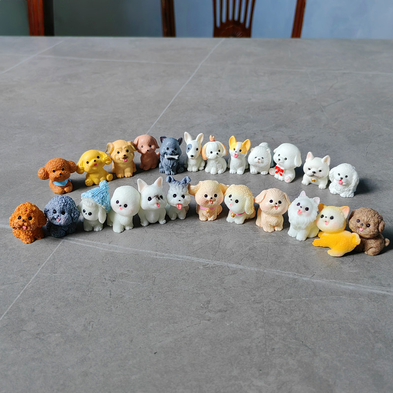 12pc かわいい小型犬子犬動物装飾樹脂クラフトミニチュアフ - Bonsai Gardenia のレビューと価格