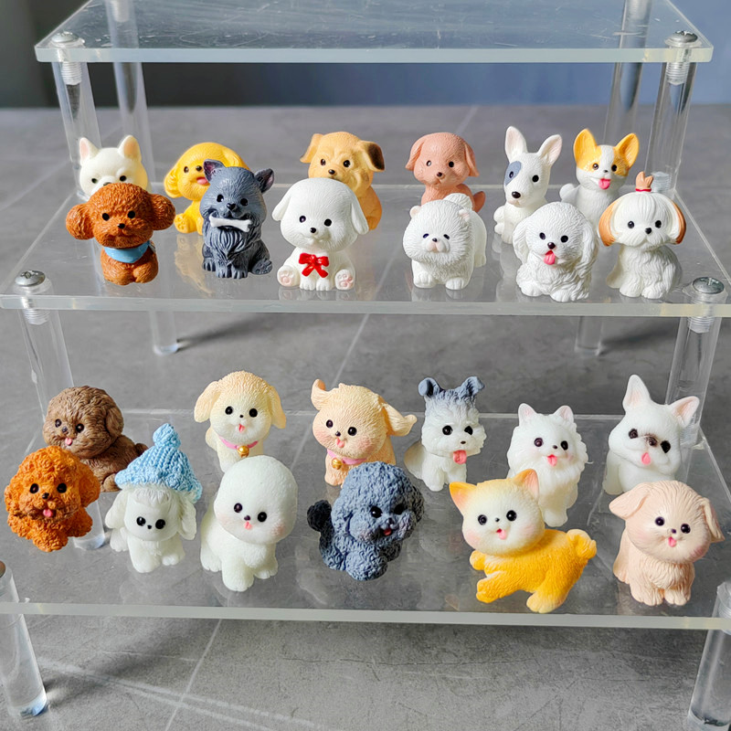 12pc かわいい小型犬子犬動物装飾樹脂クラフトミニチュアフ - Bonsai Gardenia のレビューと価格