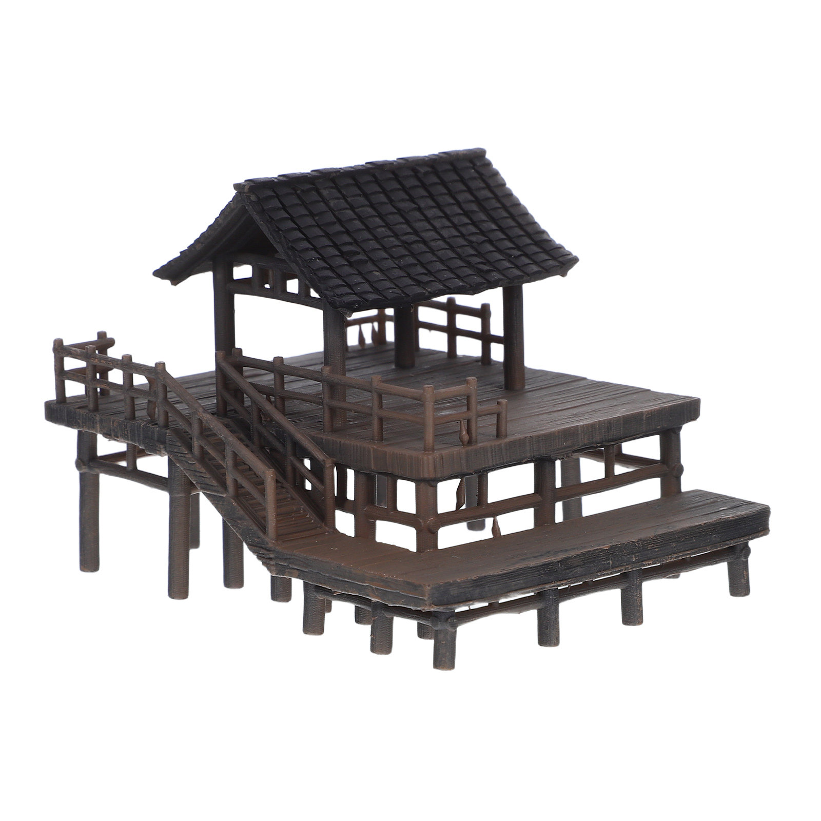 精巧なミニパビリオン像は、水槽盆栽のセットアップを引き立て、 - Bonsai Garden Set Up のレビューと価格