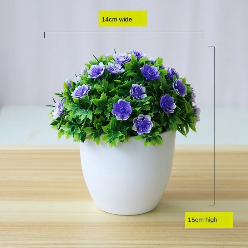 人工盆栽,1ピース,鉢植えの小さな花,偽の植物,家の装飾,ホ - Bonsai Gardenia のレビューと価格