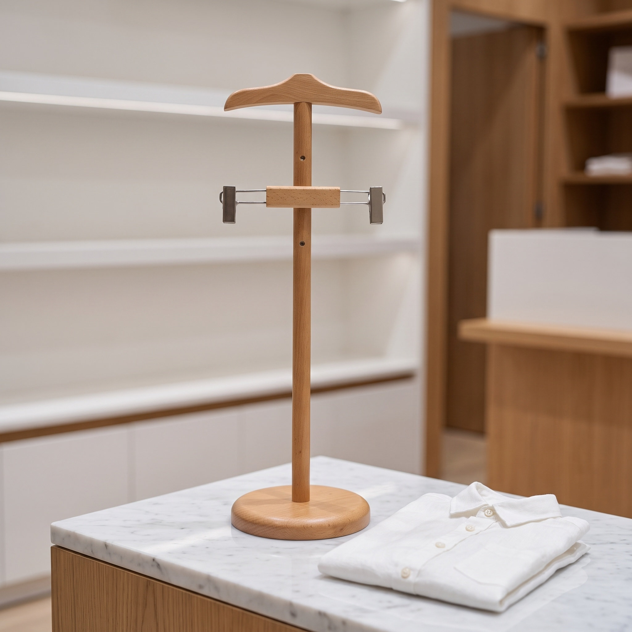 ベビー服ディスプレイスタンド 高さ調節可能 木製ドレスハンガ - Display Stand Wood のレビューと価格