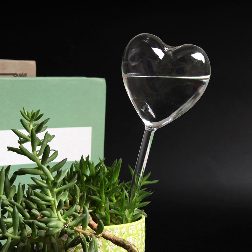3個入りハート型ガラス製自動給水グローブ、鉢植え、盆栽用自動 - Bonsai Garden Plants のレビューと価格