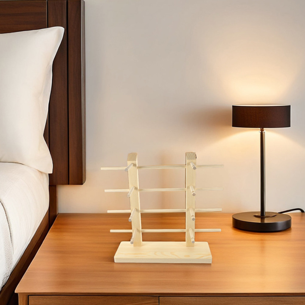 2個入り木製サングラスディスプレイラック、天然木目仕上げの眼 - Display Stand Wood のレビューと価格