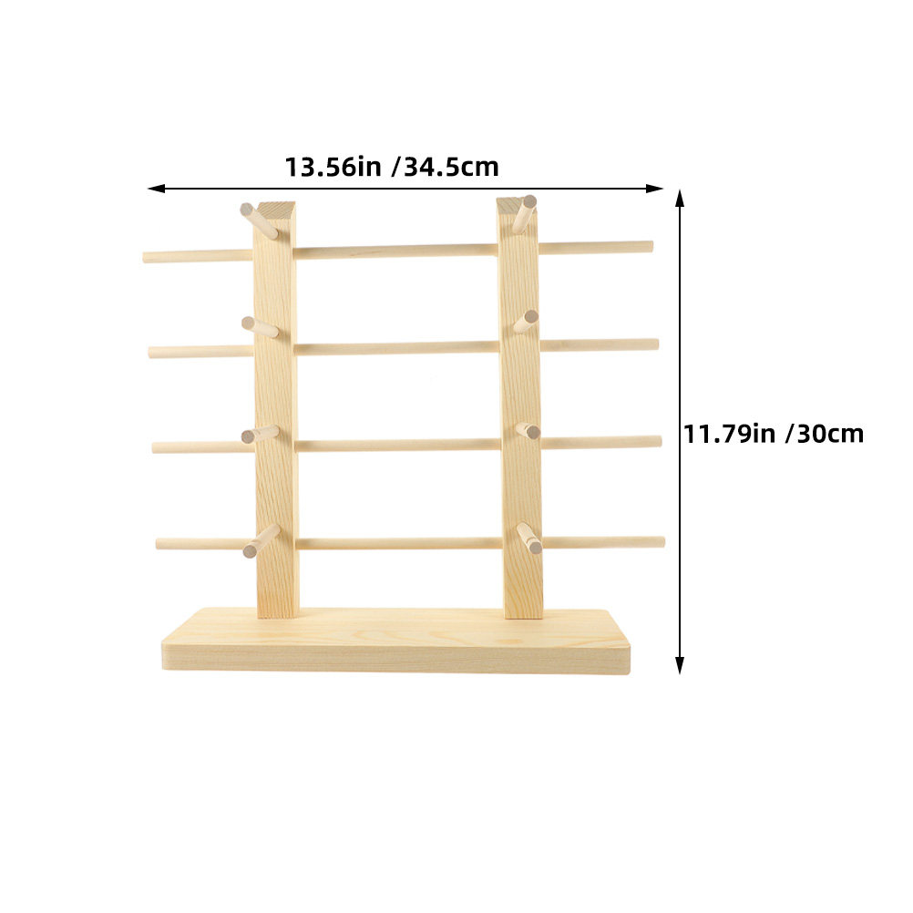 2個入り木製サングラスディスプレイラック、天然木目仕上げの眼 - Display Stand Wood のレビューと価格