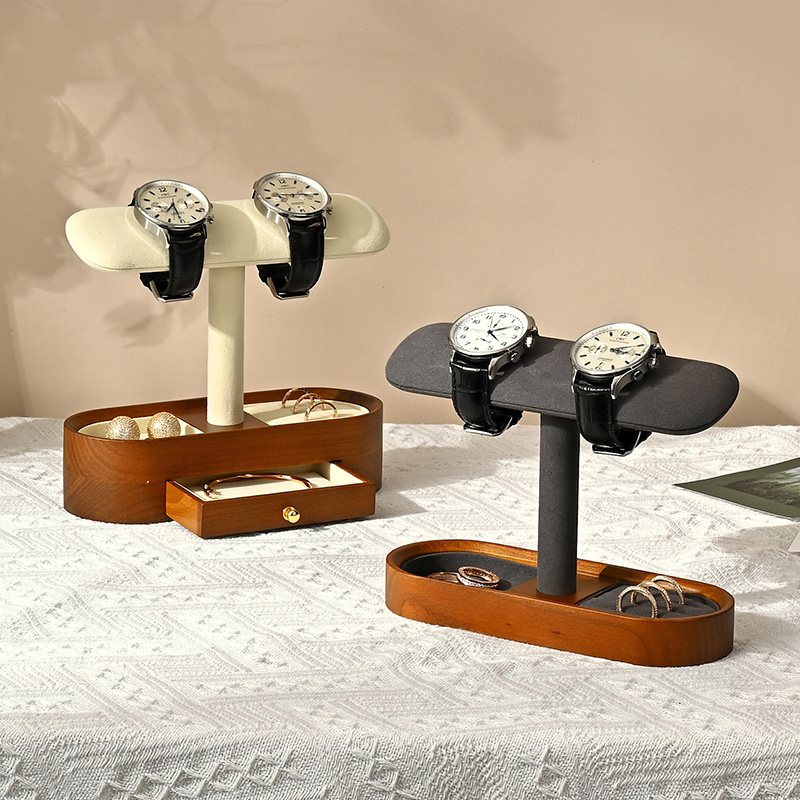 Oirlv 無垢材時計オーガナイザー棚 T バー時計ホルダー - Display Stand Wood のレビューと価格
