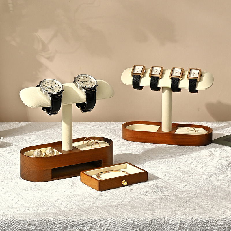 Oirlv 無垢材時計オーガナイザー棚 T バー時計ホルダー - Display Stand Wood のレビューと価格