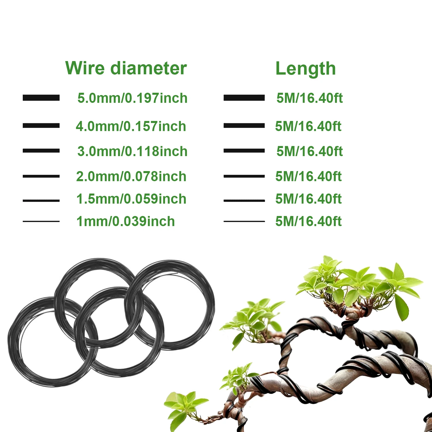 1 個の盆栽ワイヤー陽極酸化アルミニウム盆栽トレーニングワイ - Bonsai Wire Aluminum のレビューと価格