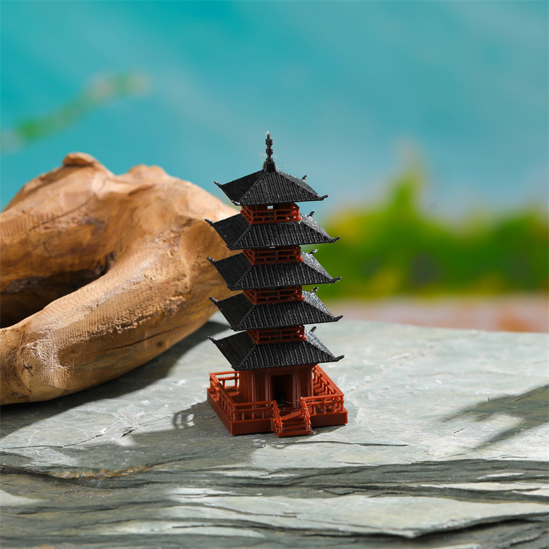 庭の水族館盆栽装飾ミニ塔像中国古代建物モデルパビリオン装飾シ - Bonsai Garden Mini のレビューと価格