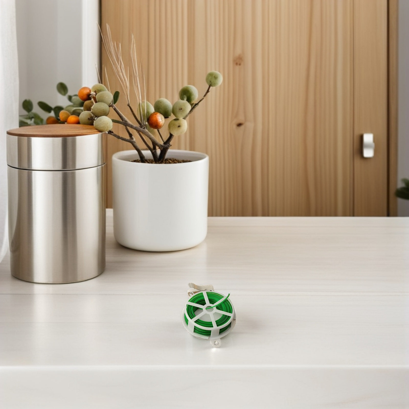 1個入りガーデンプラントタイ、グリーンメタルケーブルワイヤー - Bonsai Garden Plants のレビューと価格
