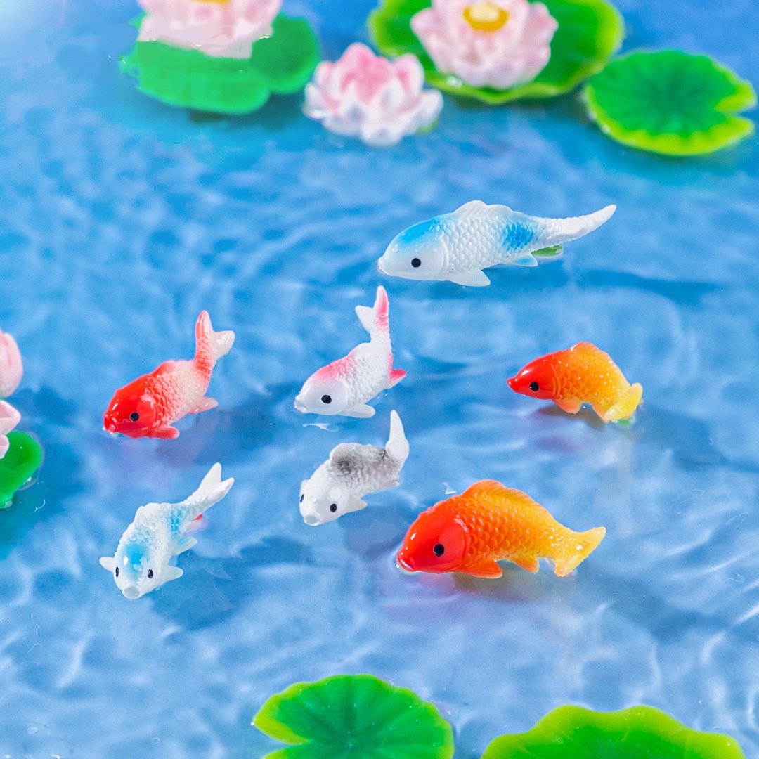 10個入り ミニ鯉魚 レジン金魚 フィギュア 盆栽像 部屋D - Bonsai Gardenia のレビューと価格