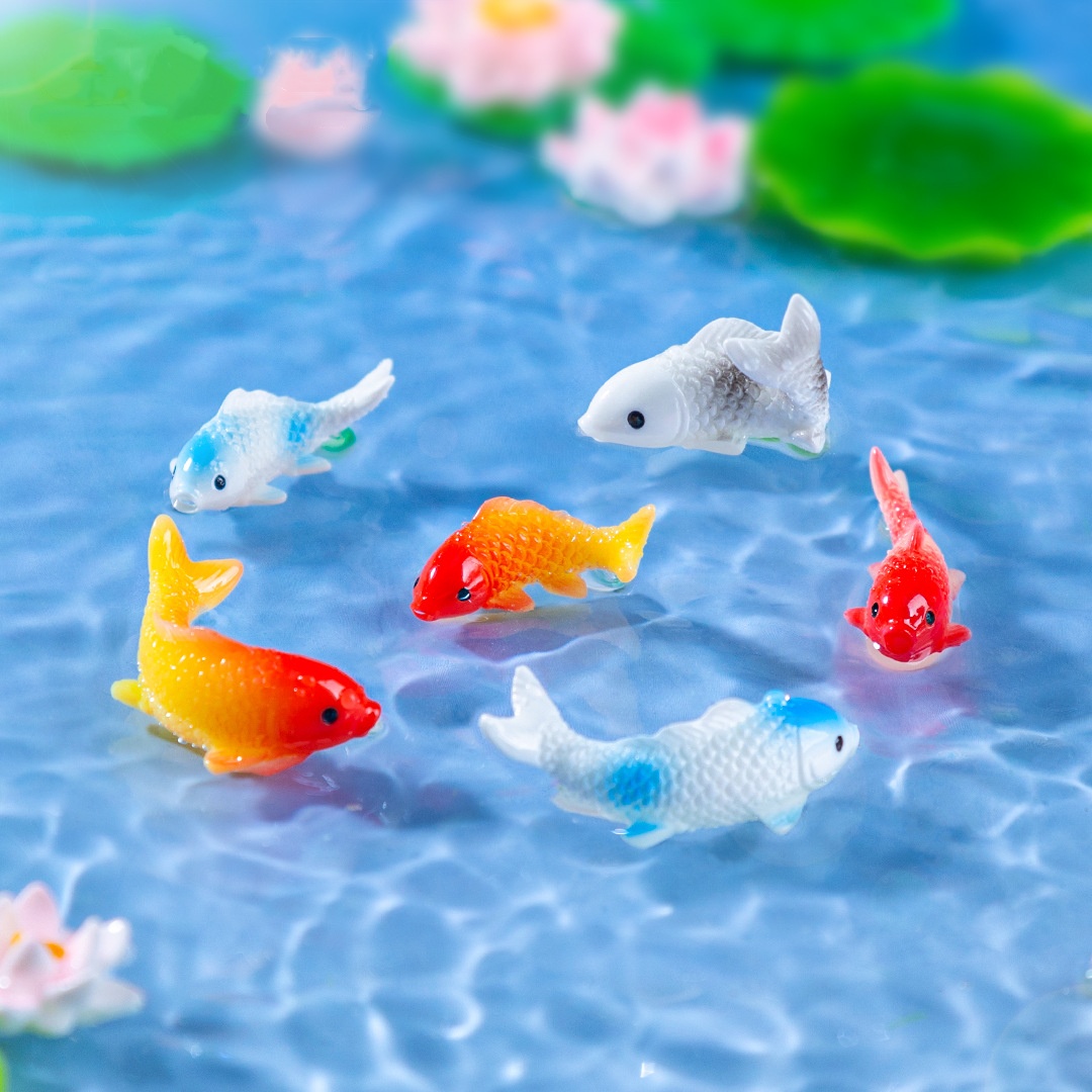10個入り ミニ鯉魚 レジン金魚 フィギュア 盆栽像 部屋D - Bonsai Gardenia のレビューと価格