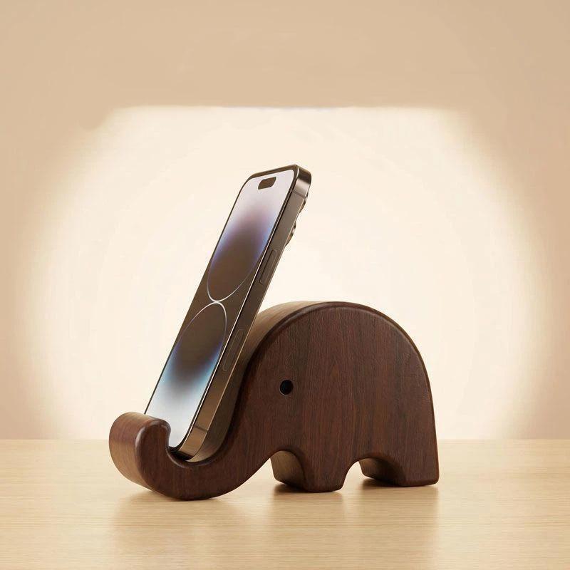 シンプルでクリエイティブな無垢材ブラックウォールナット製電話 - Display Stand Wood のレビューと価格