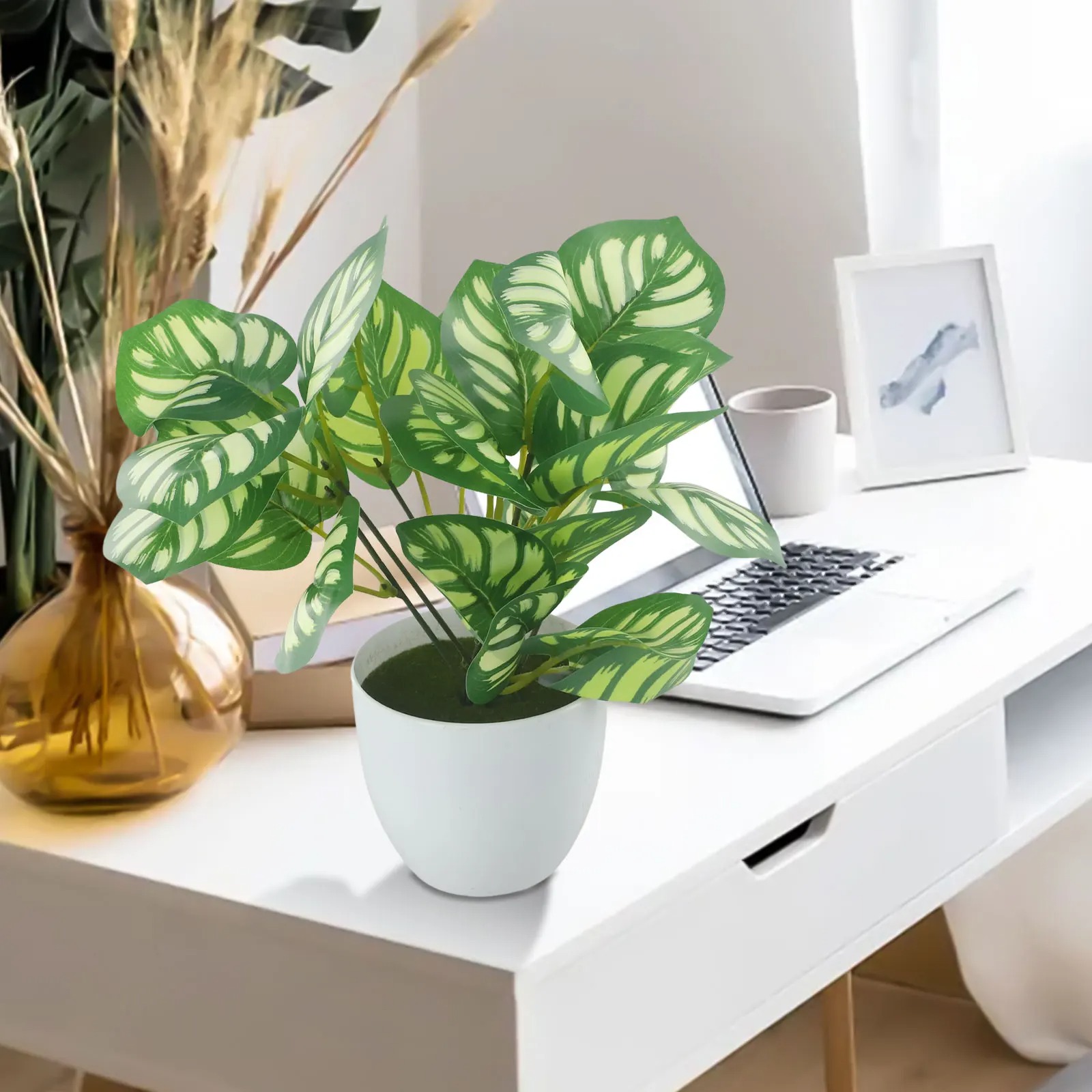 1PC 人工観葉植木鉢盆栽パーティーモールホームデスクトップ - Bonsai Garden Mini のレビューと価格