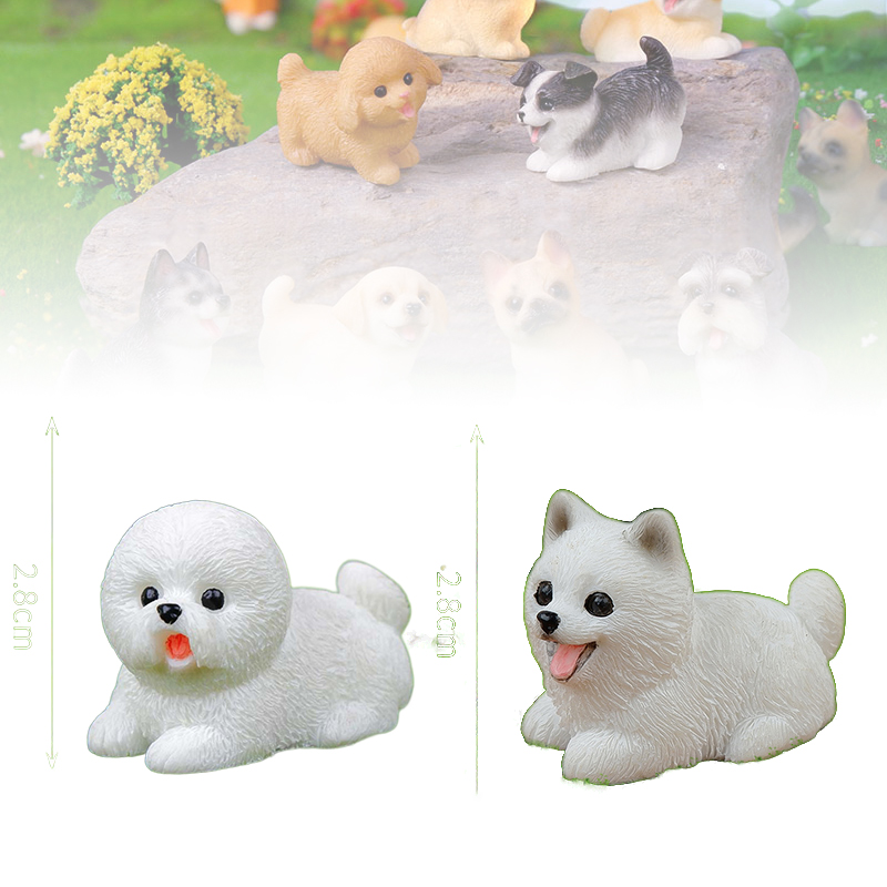 かわいい小型犬の子犬の動物の装飾樹脂工芸ミニチュアフィギュア - Bonsai Gardenia のレビューと価格