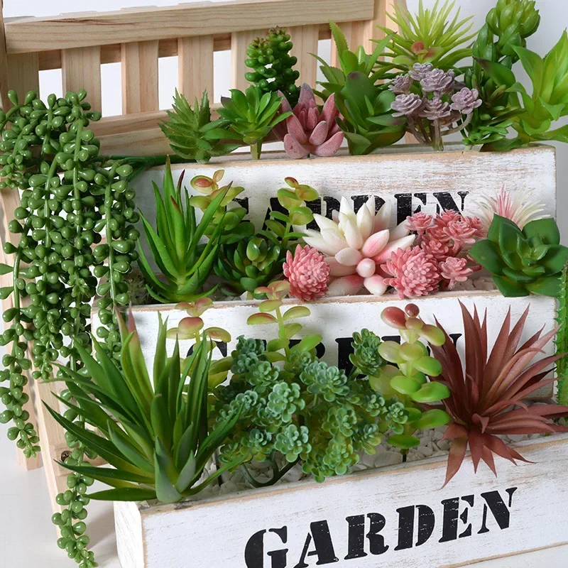 10/20 個 PVC 多肉植物グリーンフェイク多肉植物家庭 - Bonsai Garden Ideas のレビューと価格