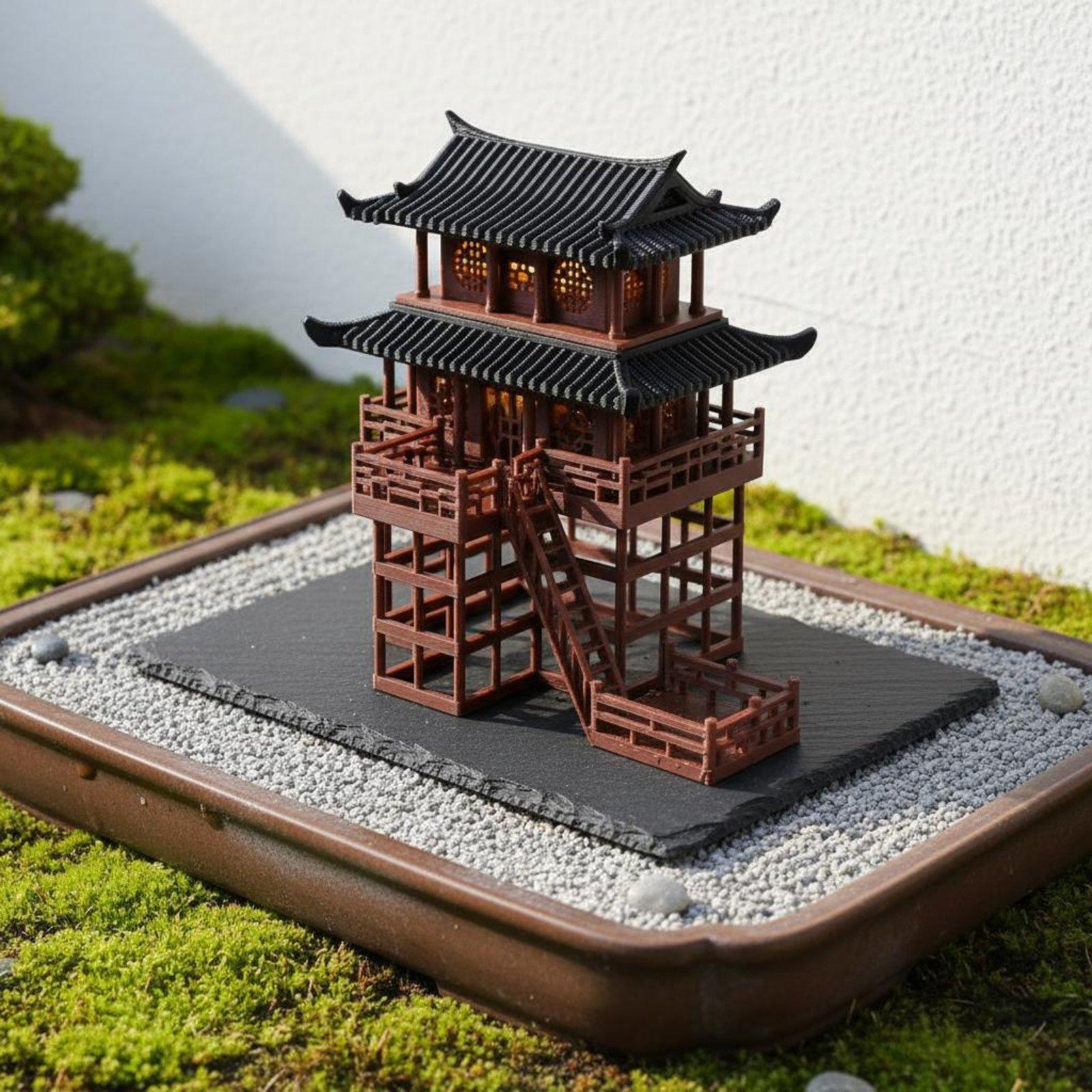 盆栽ハウス卓上プラスチック製パゴダミニマイクロ風景ホームアク - Bonsai Garden Mini のレビューと価格