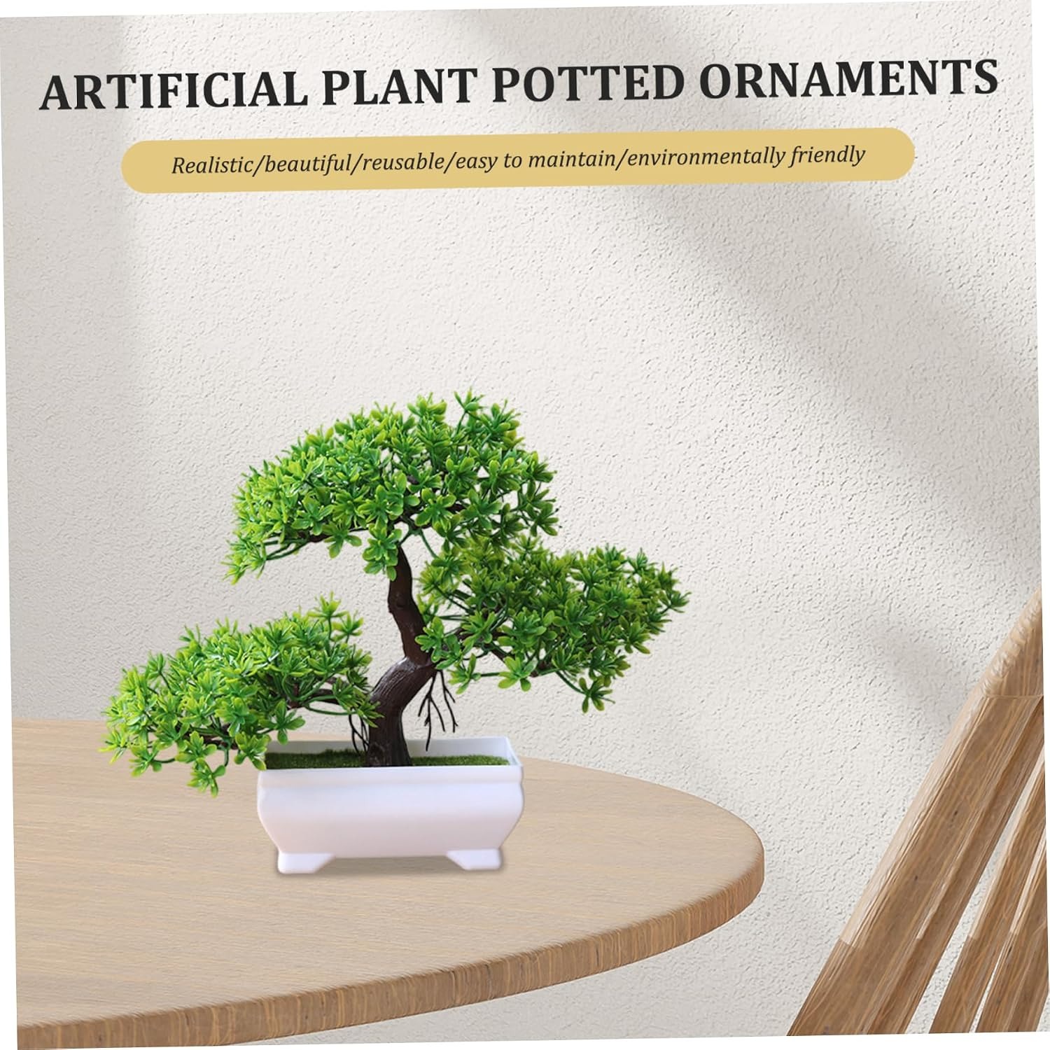 1/2 個人工盆栽シミュレーション鉢植え植物小さな木造花家庭 - Bonsai Gardenia のレビューと価格